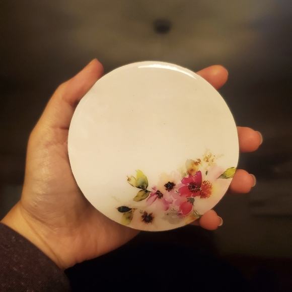 Summer Floral ceramic Coasters for Drinks Set of 8 - Picture 4 of 6